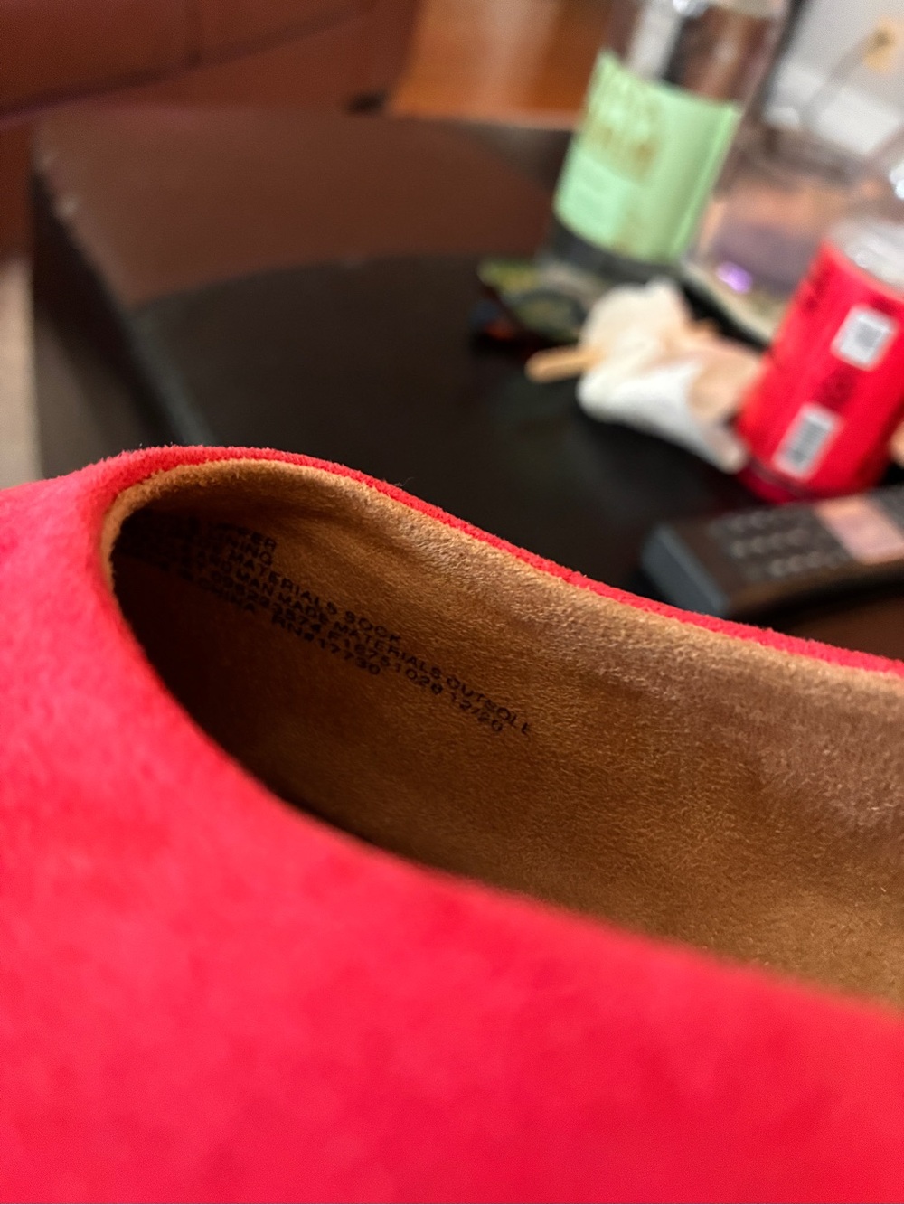 Women's Red Suede Ballet Flat